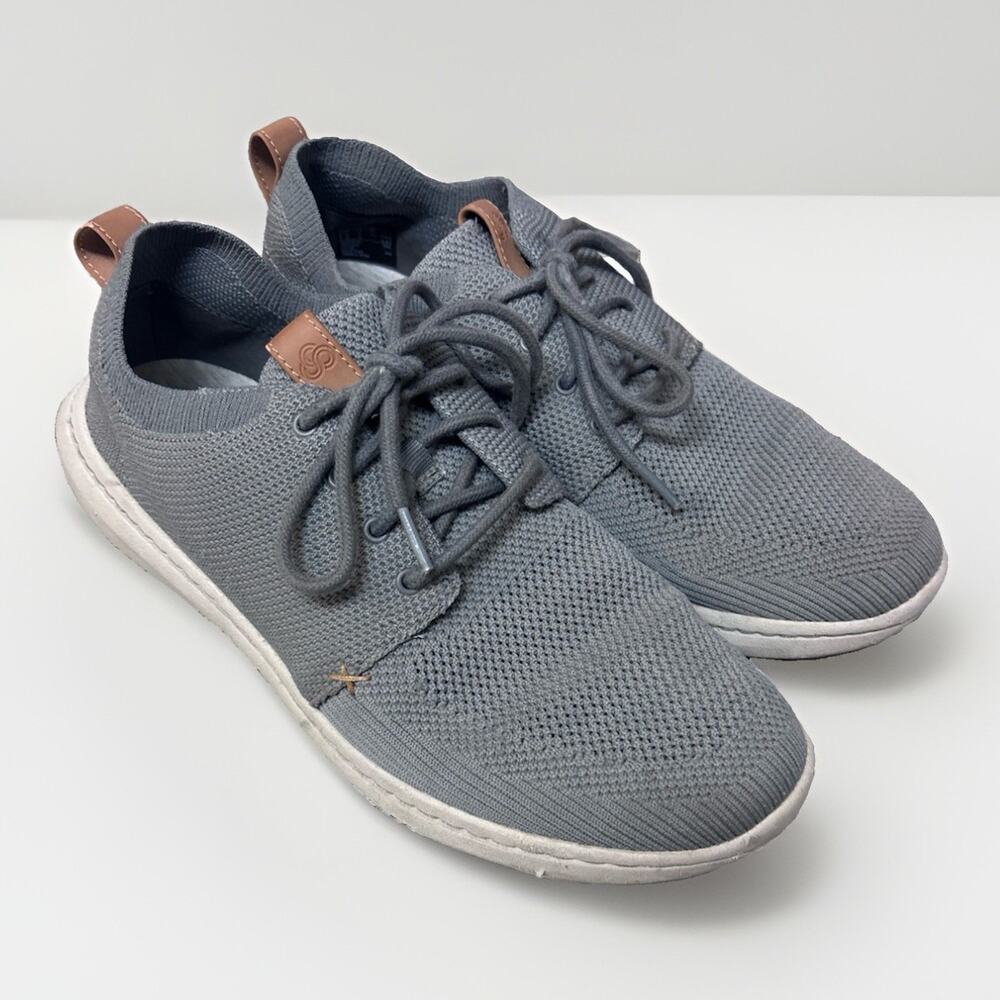 Clarks Cloudsteppers Mens 9 Gray Knit Lace Up Casual Shoes EU 42
